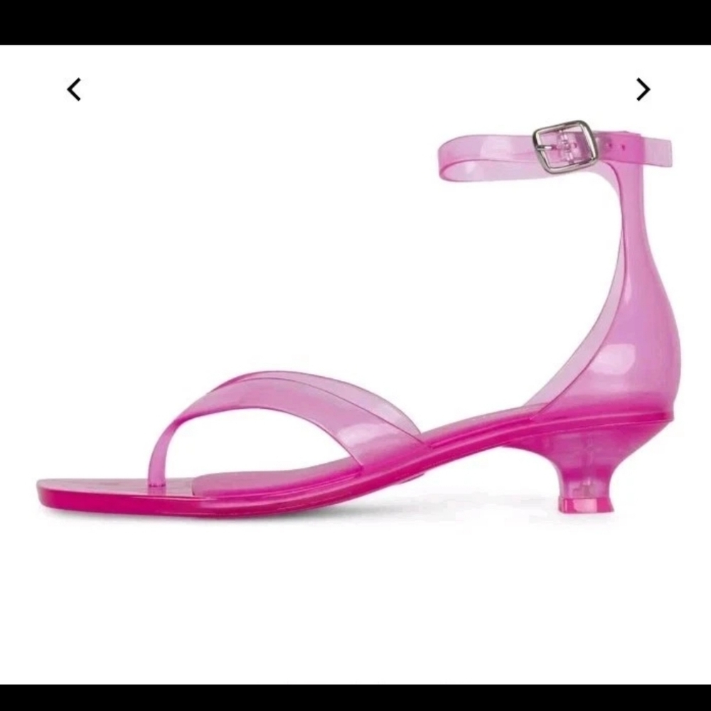 Jeffrey Campbell Gummy THG Jelly Kitten Heel pink Size 7